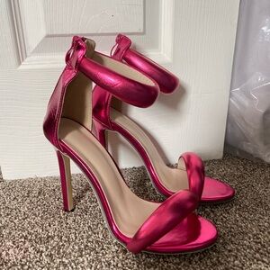 Pink Metallic Heels